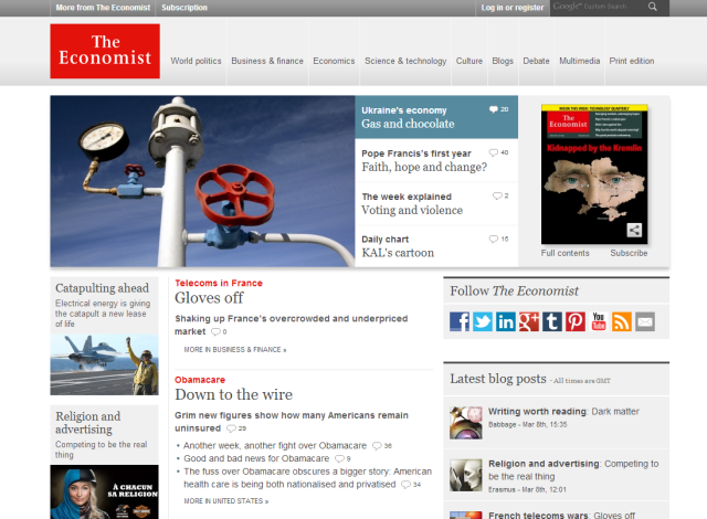 Strona w Drupalu - Magazyn The Economist