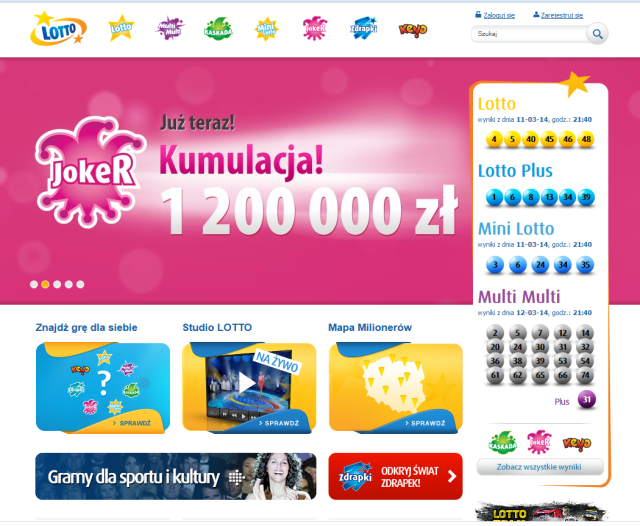 Strona w Drupalu - Strona zakładów Lotto